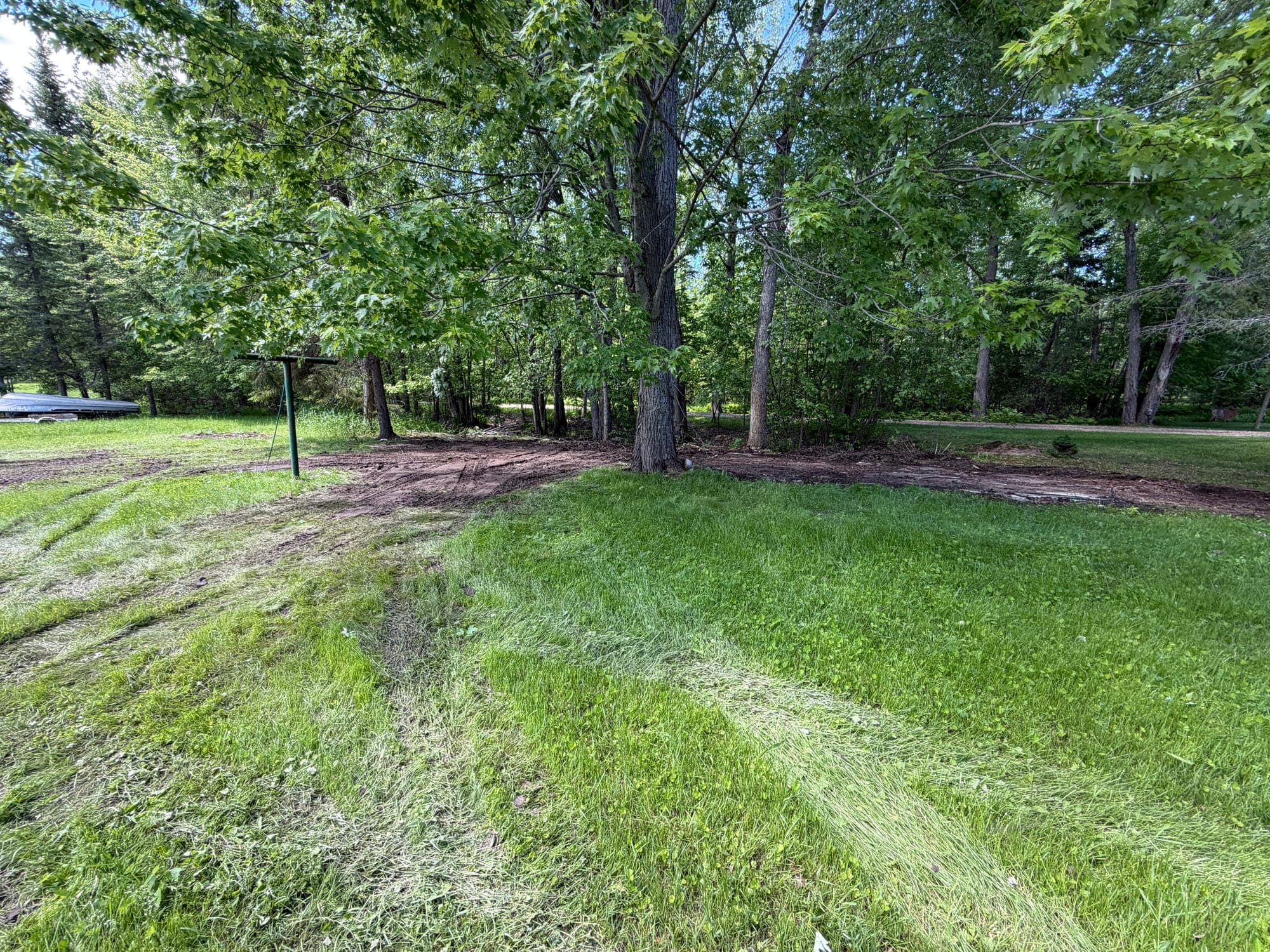 Open, maintained property after brush and vegetation removal
