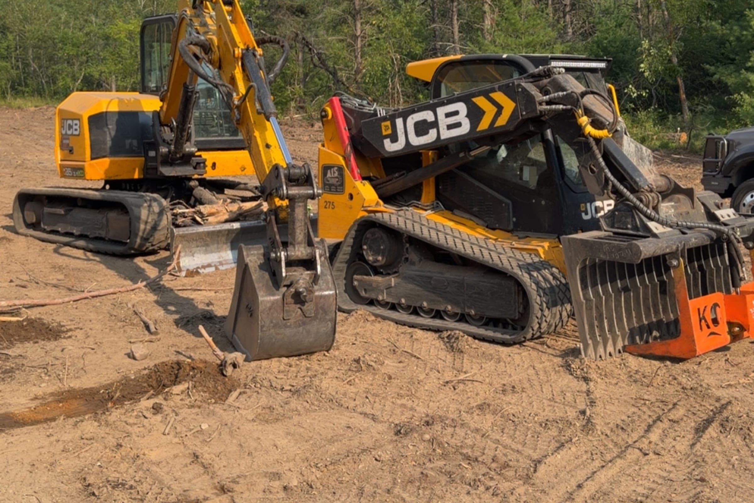 Northern Dirt forestry mulching equipment on a cleared job site