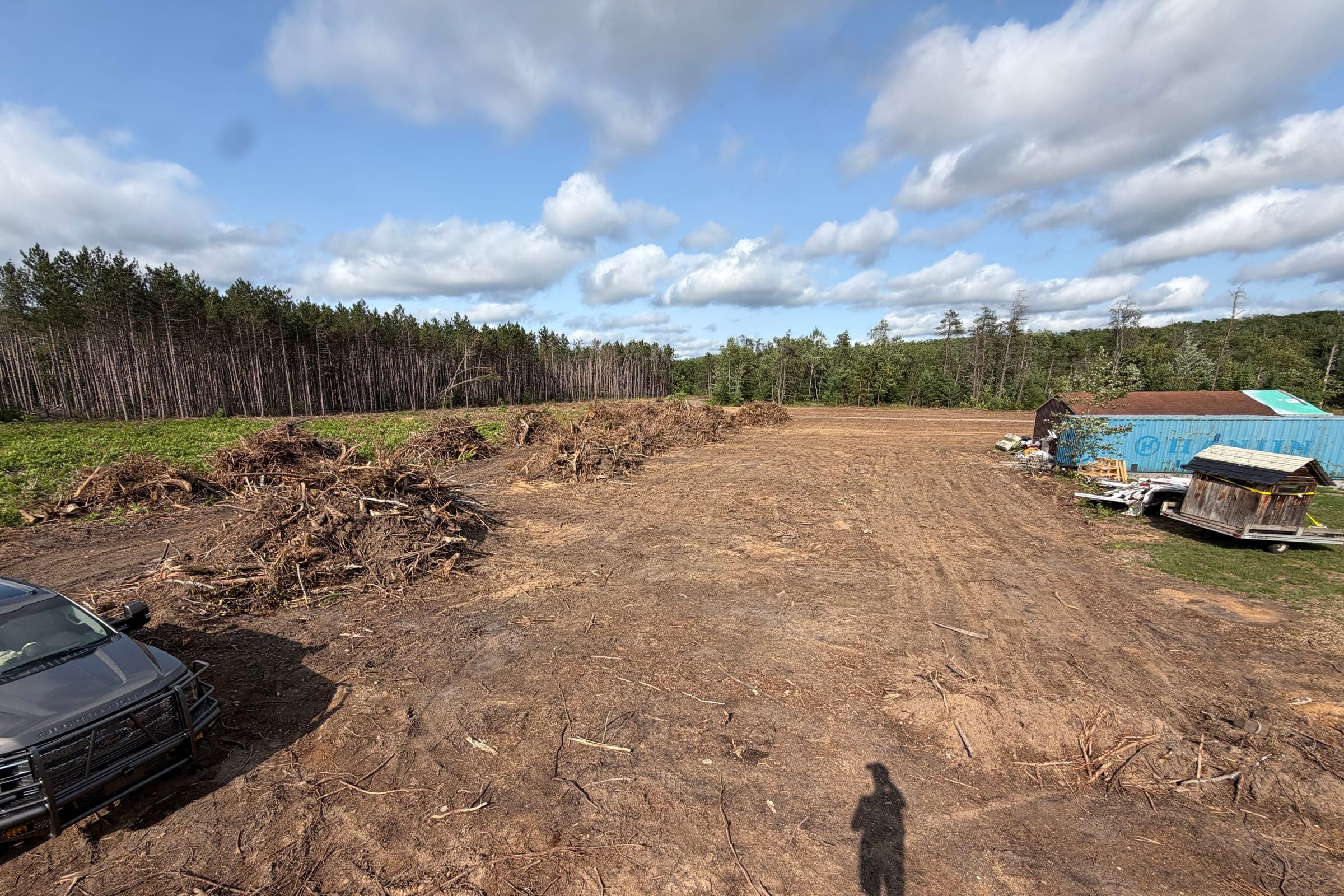 Large cleared northern Michigan property prepared for development
